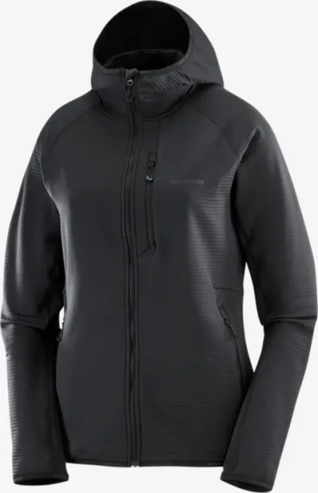 Salomon Essential Lightwarm Hooded Funktionsjacke deep black (Damen)