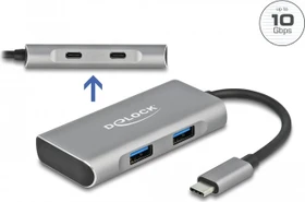 DeLOCK 4-Port USB-Hub, 2x USB-C 3.1, 2x USB-A 3.1, USB-C 3.1 [Stecker] (63260)