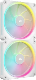 Corsair iCUE LX140 RGB Fan Starter Kit, weiß, LED-Steuerung, 140mm, 2er-Pack