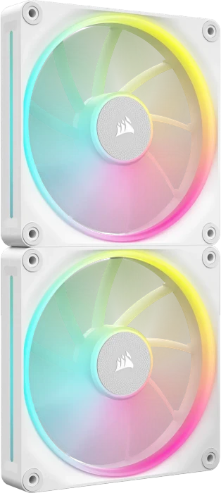 Corsair iCUE LX140 RGB Fan Starter Kit, weiß, LED-Steuerung, 140mm, 2er-Pack