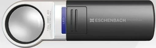 Eschenbach mobiluxLED 38D Taschenleuchtlupe schwarz/weiß
