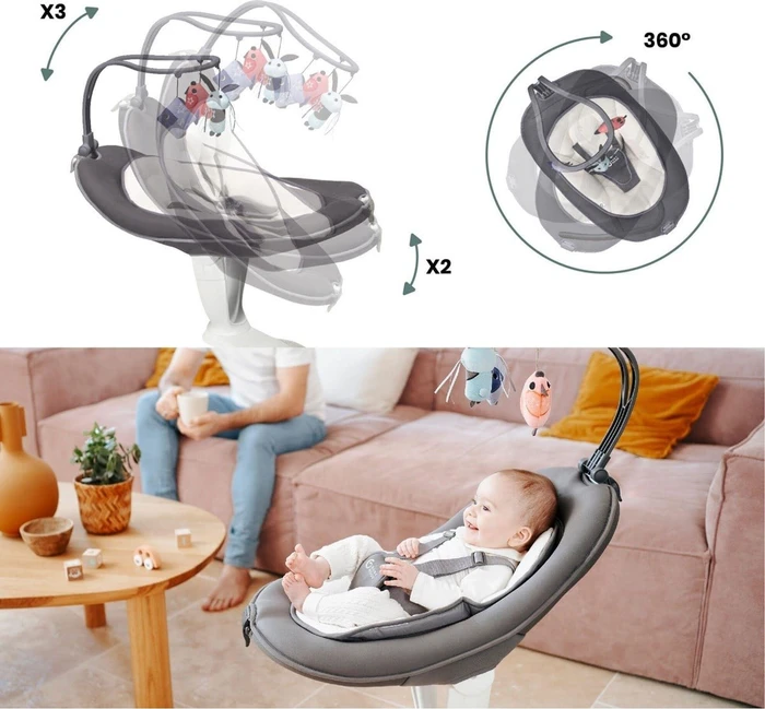 Babymoov Swoon Motion Babyschaukel zink