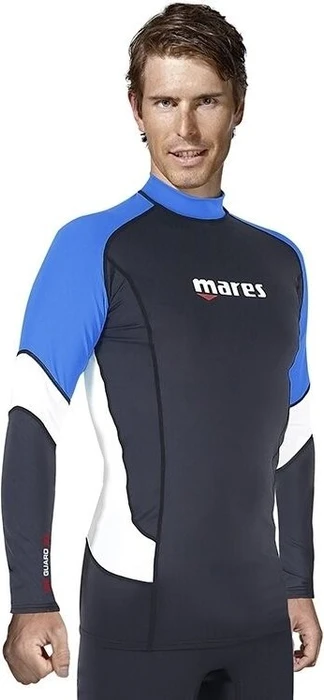 Mares Trilastic Rash Guard Long Sleeve Unterzieher Funktionsshirt langarm schwarz/weiß/blau (Herren)