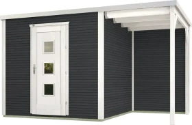 Weka wekaLine 413 A 400x250cm Gartenhaus inkl. Anbau anthrazit