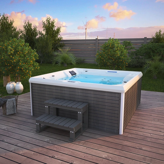 Home Deluxe Stream Big Whirlpool Set quadratisch 208x208x88cm