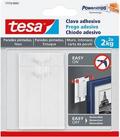 tesa Powerstrips Klebenagel Tapete/Putz weiß, 2 Stück