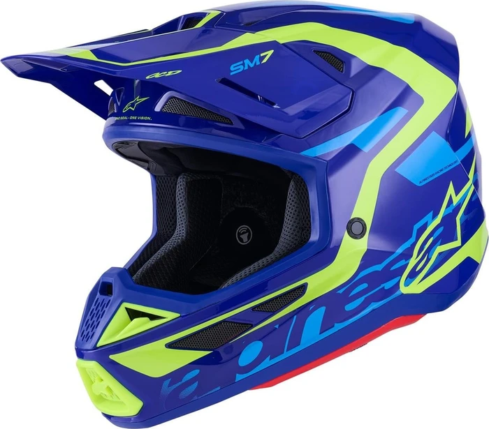 Alpinestars S-M7 Deed blau/gelb