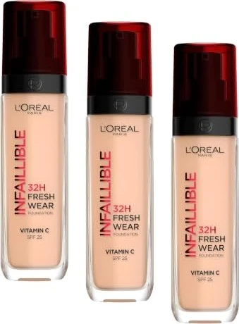 L'Oréal Infaillible 32H Fresh Wear Make-Up Foundation 110 rose vanilla LSF25, 30ml