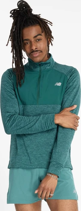 New Balance Athletics Heat Grid 1/2 Zip Funktionsshirt langarm new spruce (Herren)