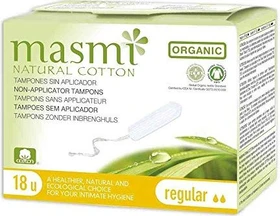 Masmi Natural Cotton Regular Bio Tampons, 18 Stück