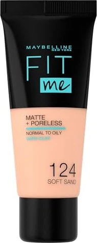 Maybelline Fit Me Matte & Poreless Foundation 124 soft sand, 30ml