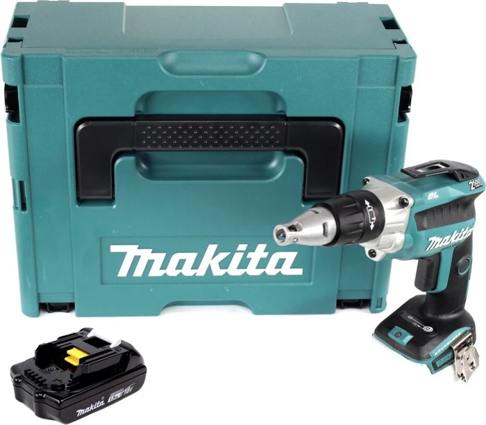 Makita DFS250Y1J Akku-Trockenbauschrauber inkl. MAKPAC + Akku 1.5Ah