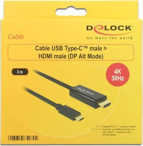 DeLOCK USB-C 3.0/HDMI Adapter, 3m