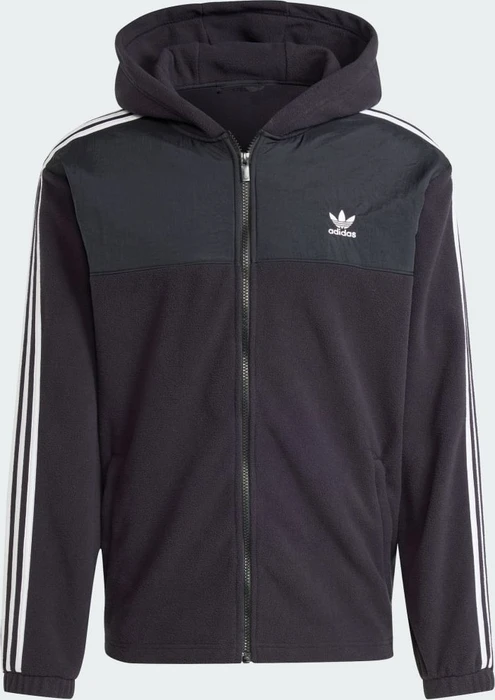 adidas Adicolor 3-Streifen Teddy Fleece Hoodie schwarz (Herren)
