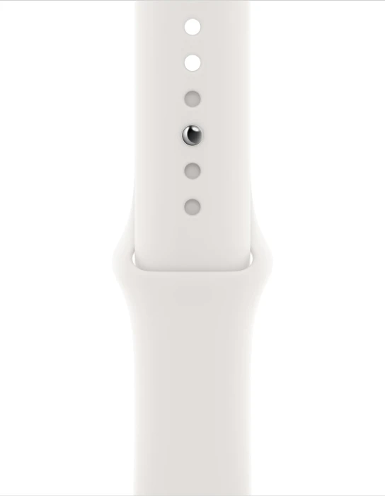 Apple Watch SE (GPS + Cellular) 40mm silber mit Sportarmband weiß