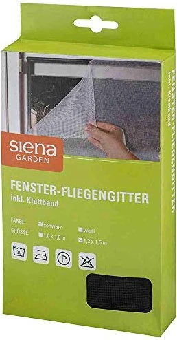 Siena Garden Fenster-Fliegengitter 130x150cm schwarz