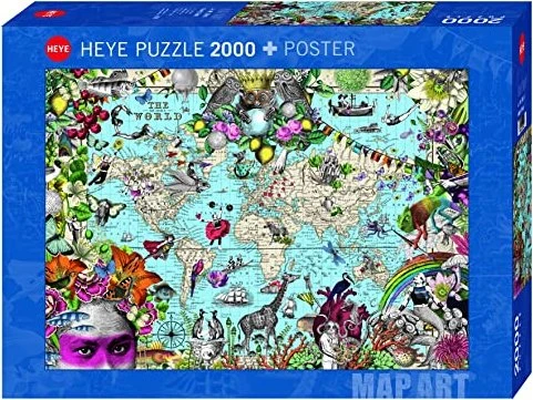 Heye Puzzle Map Art Quirky World