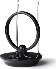 Hama DVB-T/DVB-T2-Zimmerantenne, Performance 35, ringförmig, aktiv, schwarz