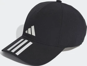 adidas 3-Streifen Aeroready Running Training Baseball Kappe schwarz/weiß