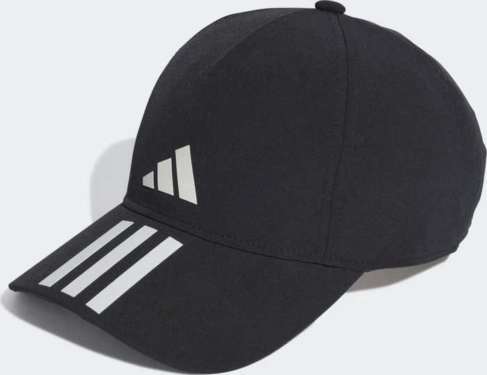 adidas 3-Streifen Aeroready Running Training Baseball Kappe schwarz/weiß