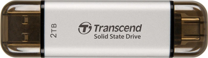 Transcend ESD310S 2TB Silver, USB-A + USB-C, USB 3.2 Gen 2×1