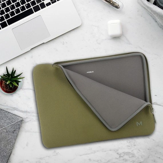 Mobilis Skin 12.5-14" Sleeve Notebookhülle, khaki/grau
