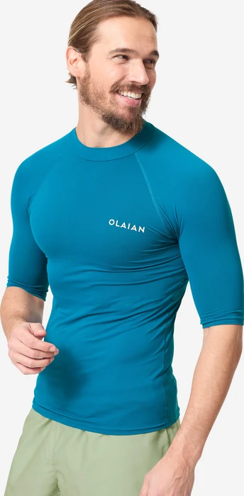 Olaian UV Funktionsshirt kurzarm blau (Herren)