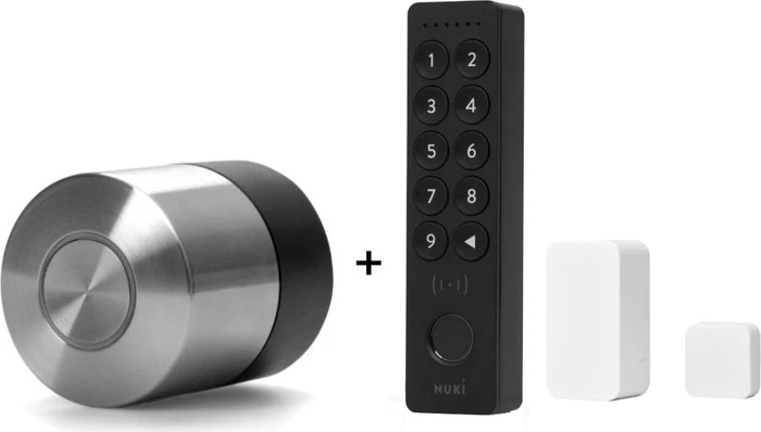 Nuki Smart Lock 5.0 Pro, inkl. Keypad 2 NFC/Door Sensor, schwarz