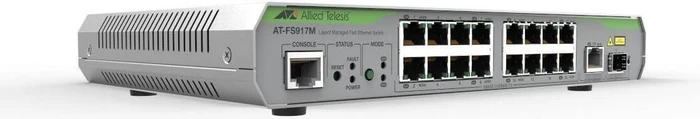 Allied Telesis CentreCOM FS900M Desktop Managed Switch, 16x RJ-45, 1x RJ-45/SFP