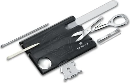 Victorinox SwissCard Nailcare Taschenmesser black transparent