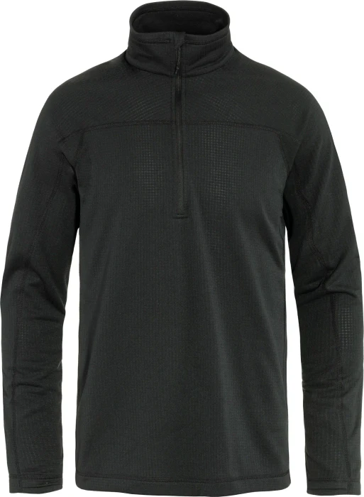 Fjällräven Abisko Lite Fleece Half Zip Funktionsshirt langarm schwarz (Herren)