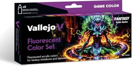 Vallejo Game Color Fantasy Color Series Fluorescent Color Set Farbset, 8-tlg.