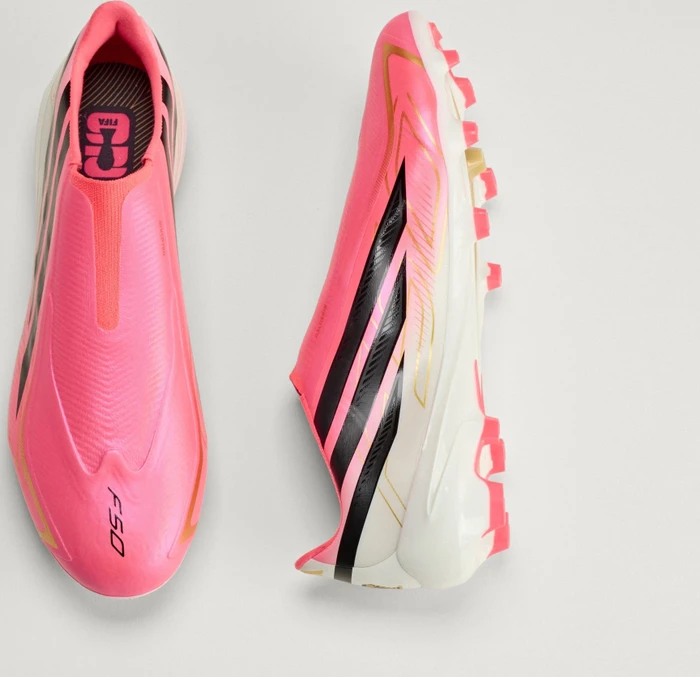 adidas F50 Hyperfast League Laceless FG solar turbo/core black/gold metallic