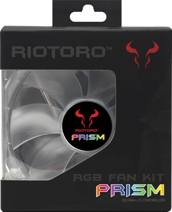 Riotoro Prism RGB Fan, LED-Steuerung, Lüftersteuerung, 120mm, 2er-Pack