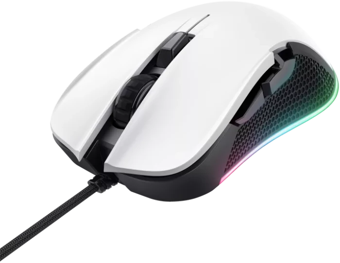 Trust Gaming GXT 922 YBAR RGB Gaming Mouse weiß, ECO zertifiziert, USB