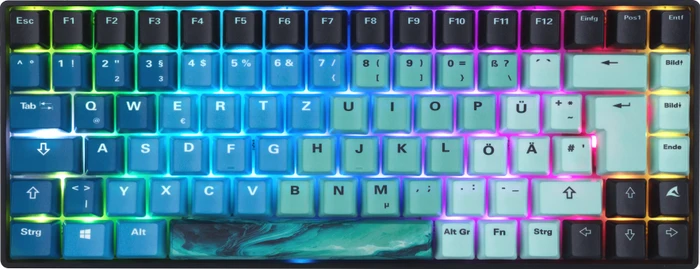 Sharkoon Skiller SGK50 S3 Ultimate Set, PBT, blau/schwarz, LEDs RGB, hot-swap, Gateron G Pro 3.0 YELLOW, USB, DE