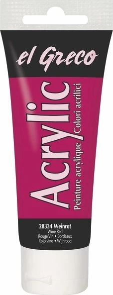 Kreul el Greco Acrylic Ink Acrylfarbe, weinrot, 75ml (28334)