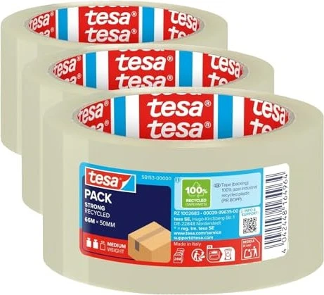 tesa tesapack eco & strong transparent, Klebeband, 50mm/66m, 1 Stück