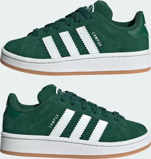 adidas Campus 00s Elastic Lace dark green/cloud white/gum (Junior)