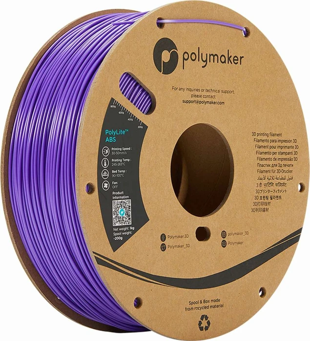 Polymaker PolyLite ABS, violett, Spule, 1.75mm, 1.00kg