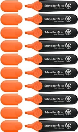 Schneider Job Textmarker orange, 10er-Pack