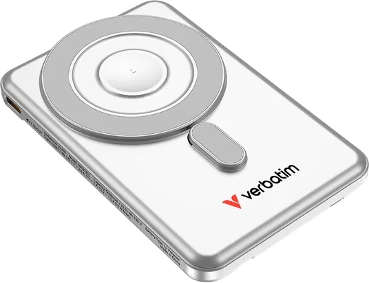 Verbatim Charge 'n' Go Power Bank mit USB-C-Kabel 5000mAh silber