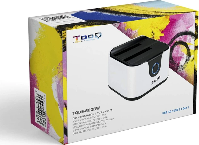 TooQ Docking Station 2.5"/3.5" - SATA, USB-B 3.0/USB-A 2.0
