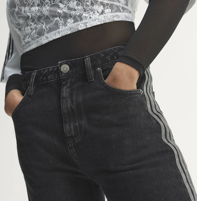 adidas Firebird Jeans true black denim (Damen) (KQ6488) – Bild 9