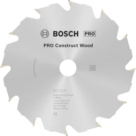 Bosch Professional PRO Construct Wood Kreissägeblatt 12Z, 160x2.6x20mm, 1 Stück