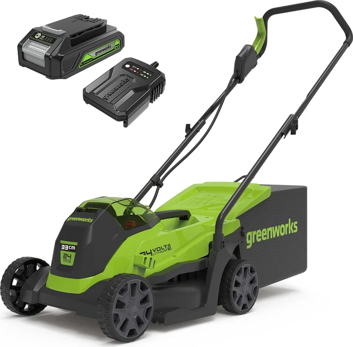 Greenworks Tools GD24LM33K2 Akku-Rasenmäher inkl. Akku 2.0Ah