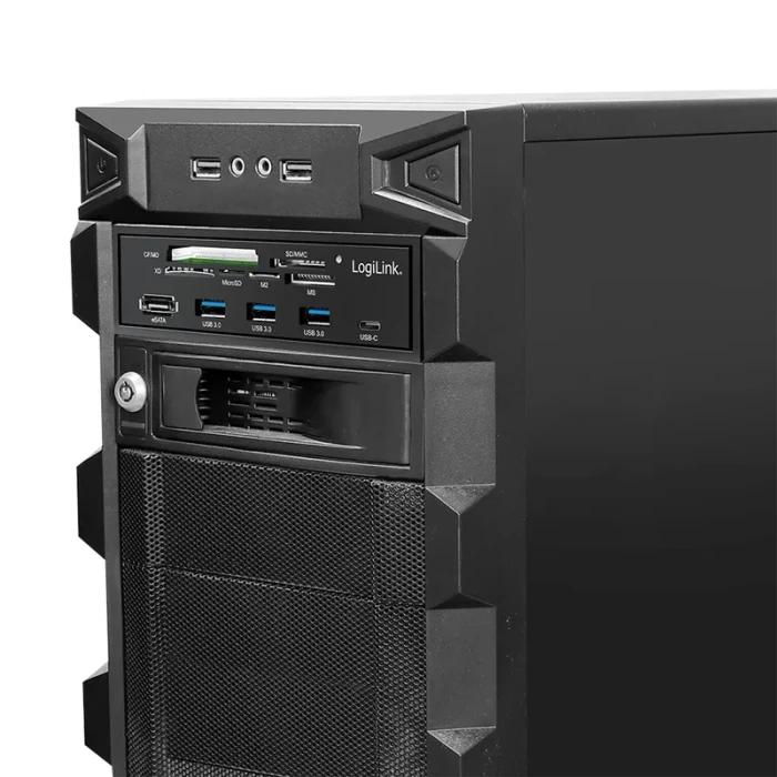 LogiLink Multifunktions-Frontpanel, Multi-Slot-Cardreader, USB 3.0 19-Pin Stecksockel [Stecker]