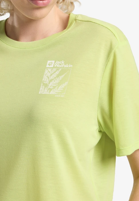 Jack Wolfskin Vonnan Graphic Funktionsshirt kurzarm explore cool matcha (Damen)