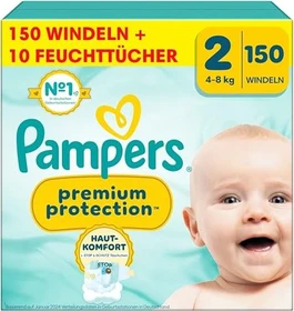 Pampers Premium Protection Gr.2 Einwegwindel, 4-8kg, 150 Stück