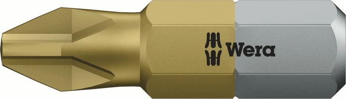 Wera 851/1 TiN Kreuzschlitz Bit 1/4", PH3x25mm, 1 Stück